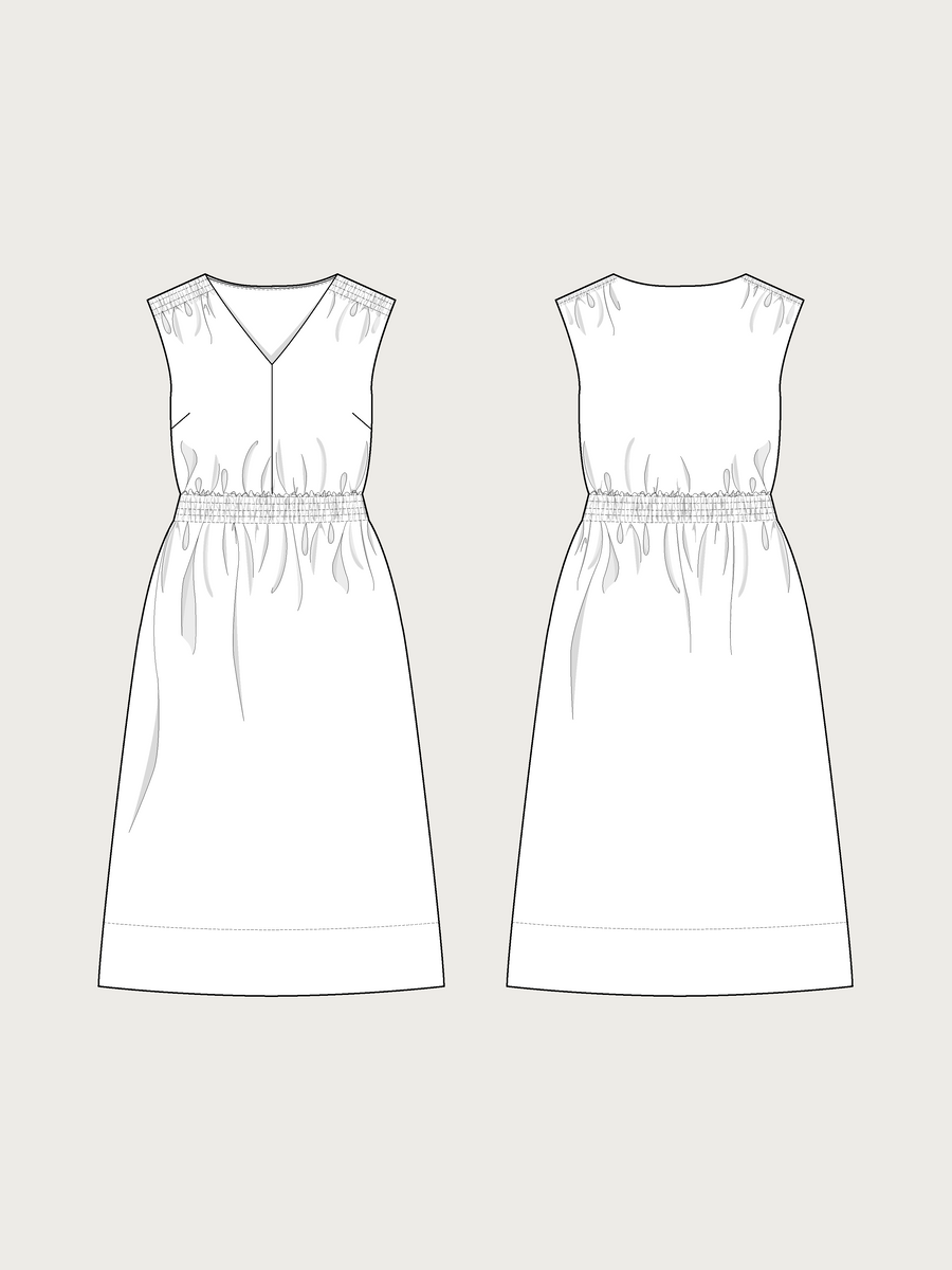 chinese dress ladies The Assembly Line: Multi Sleeve Midi Dress Pattern  Seam Haberdashery