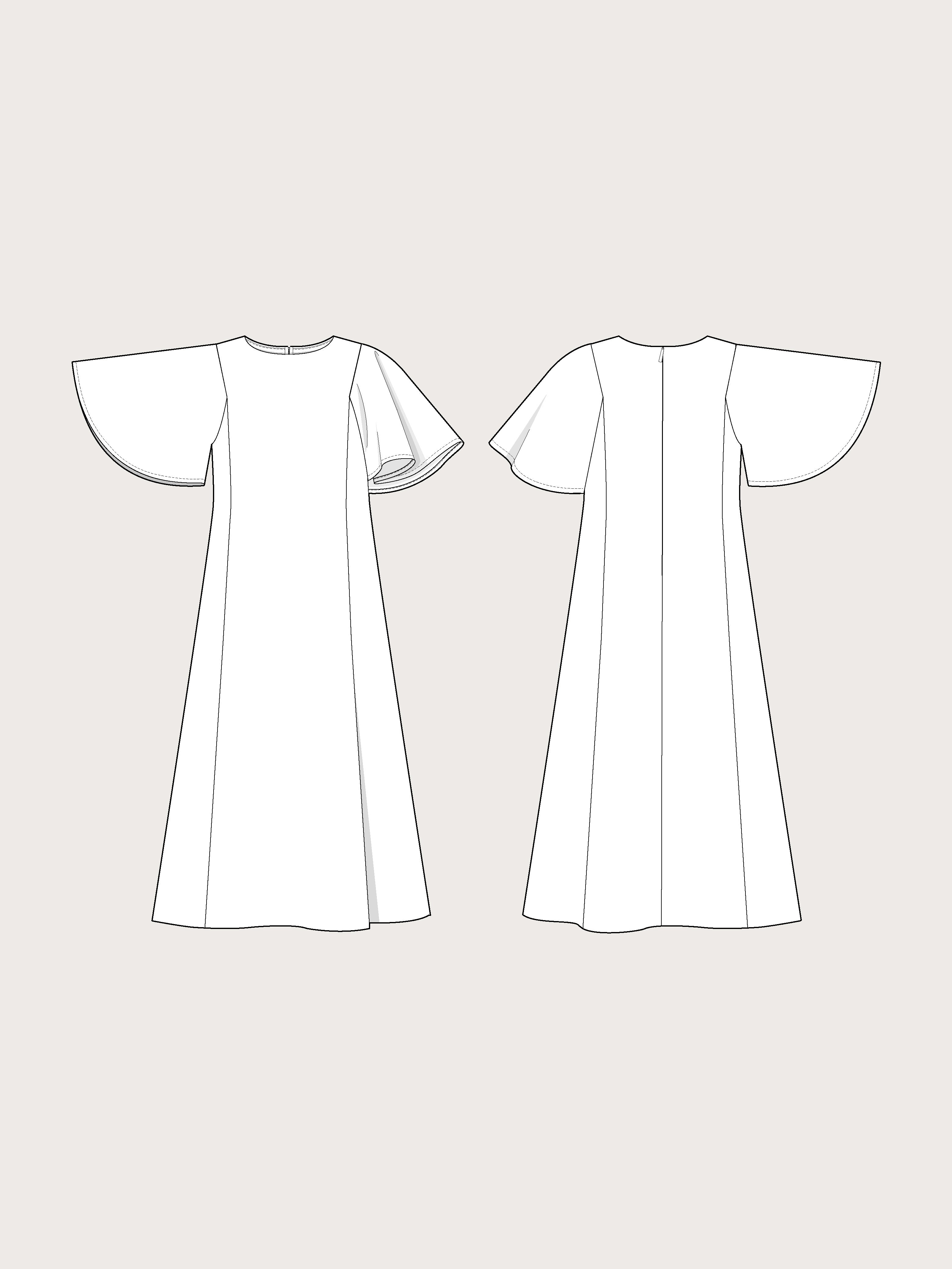 Flutter Sleeve Dress Pattern