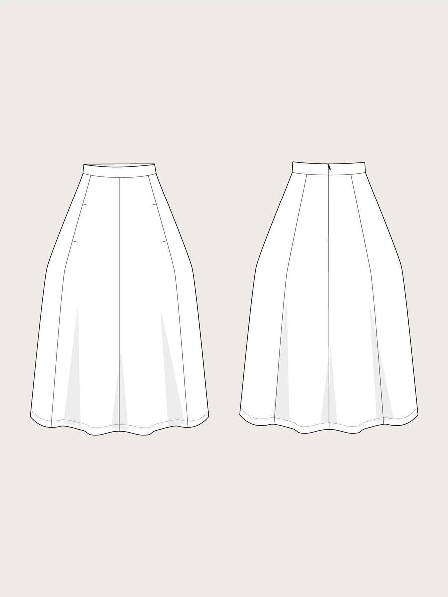 knee length dresses for ladies THE ASSEMBLY LINE • Tulip Skirt Sewing Pattern (XS main image 0