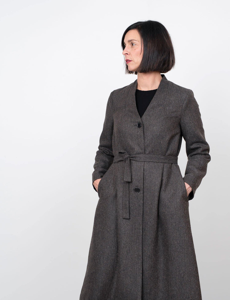 Long 2024 neck coat