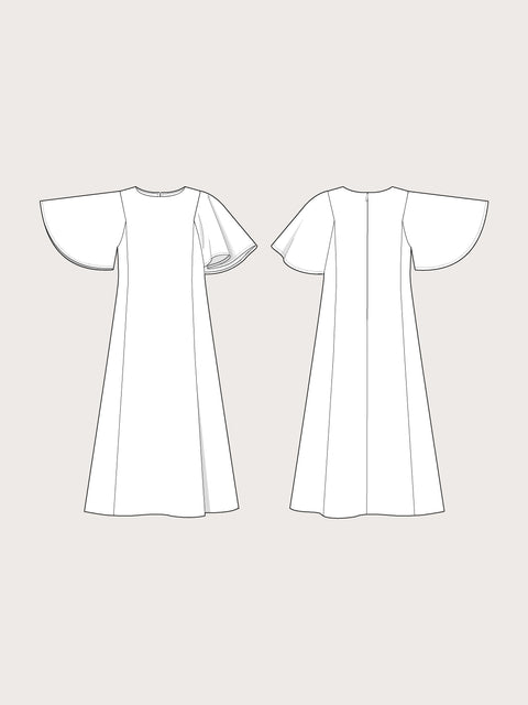 FLUTTER SLEEVE DRESS PATTERN