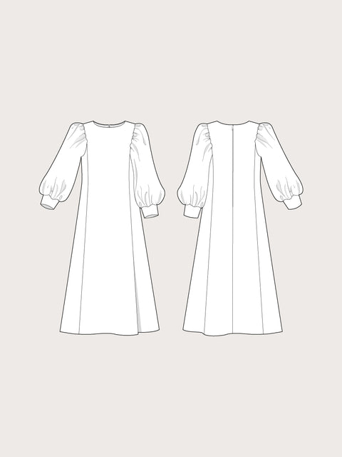 FLUTTER SLEEVE DRESS PATTERN