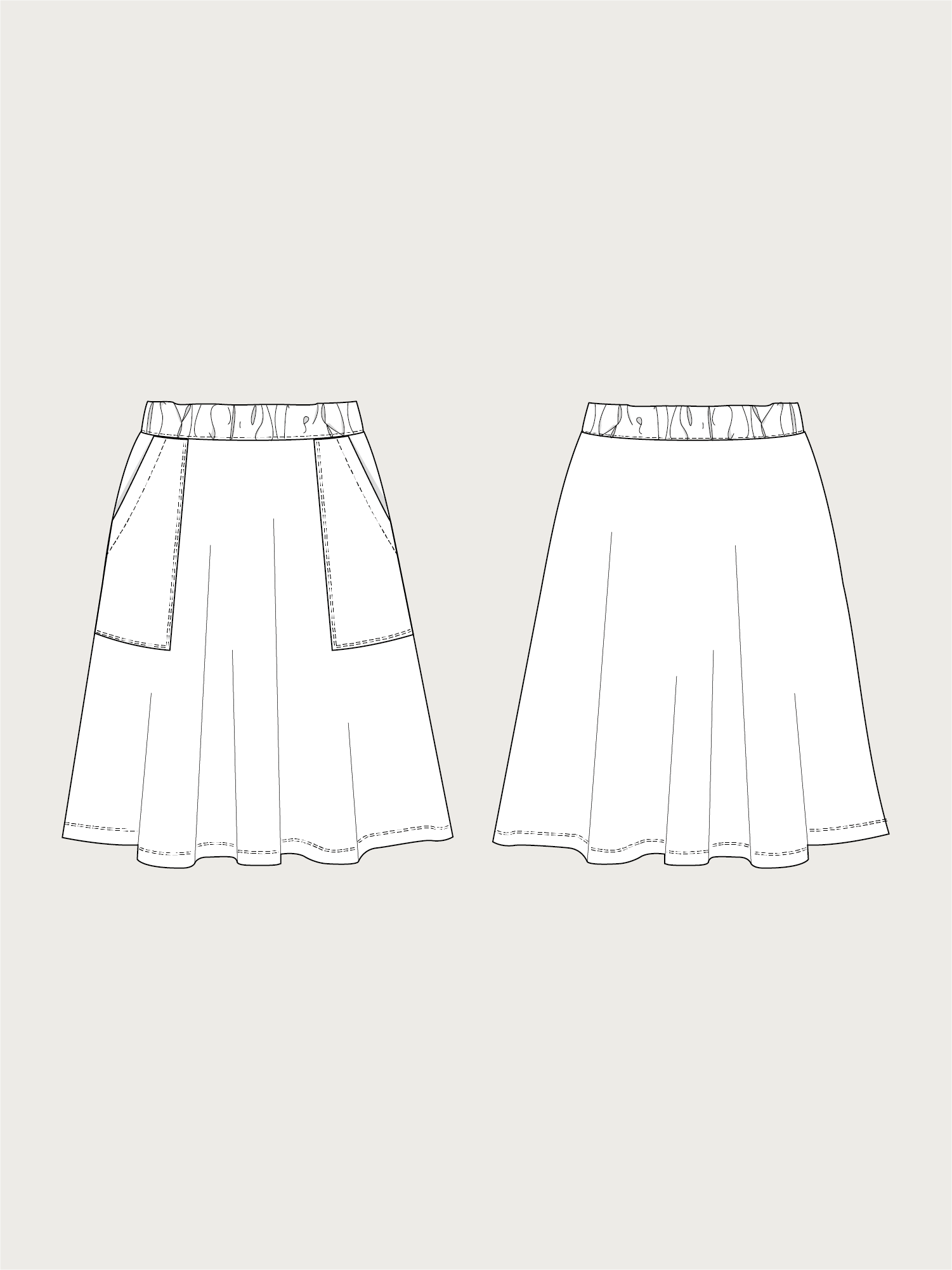 Elastic Waist Skirt Mini Childrens Pattern– The Assembly Line Shop