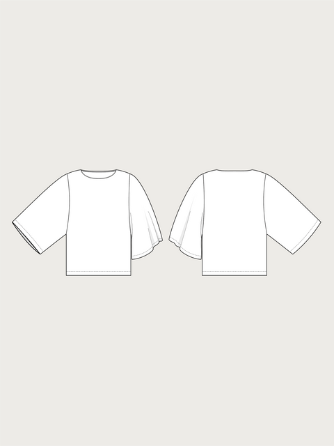 WIDE SLEEVE T-SHIRT PATTERN