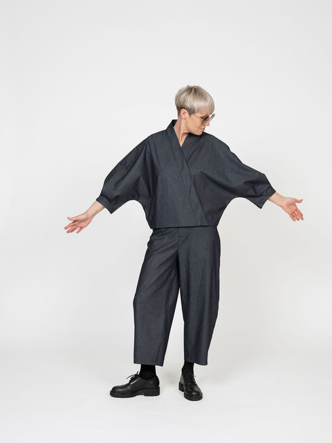 BARREL-LEG TROUSERS PATTERN
