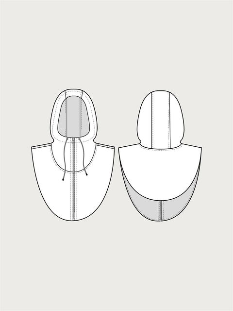 HOODED MOCK COLLAR PATTERN - The Assembly Line shop
