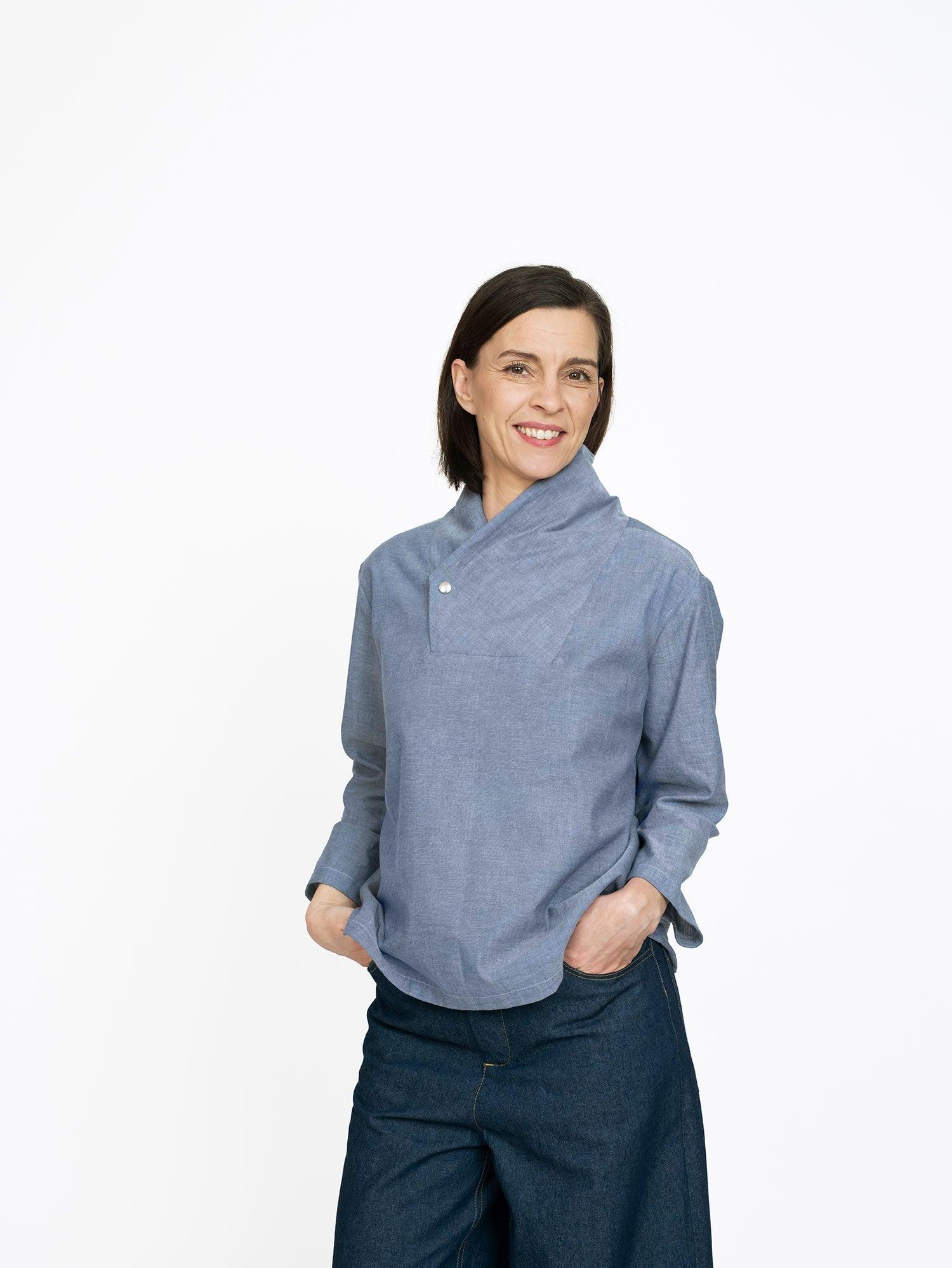 Wrap Collar Shirt Pattern - The Assembly Line