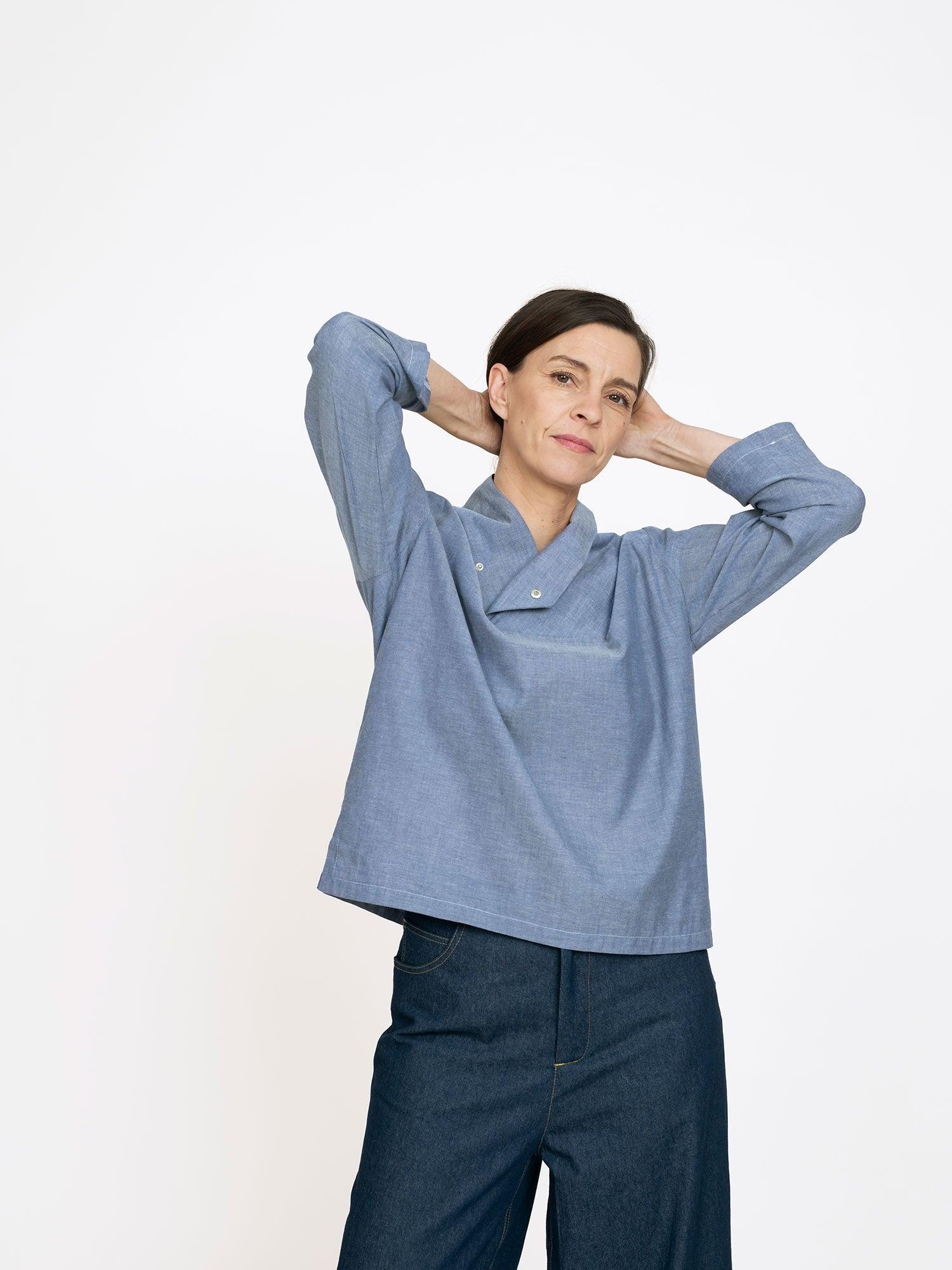Wrap Collar Shirt Pattern - The Assembly Line