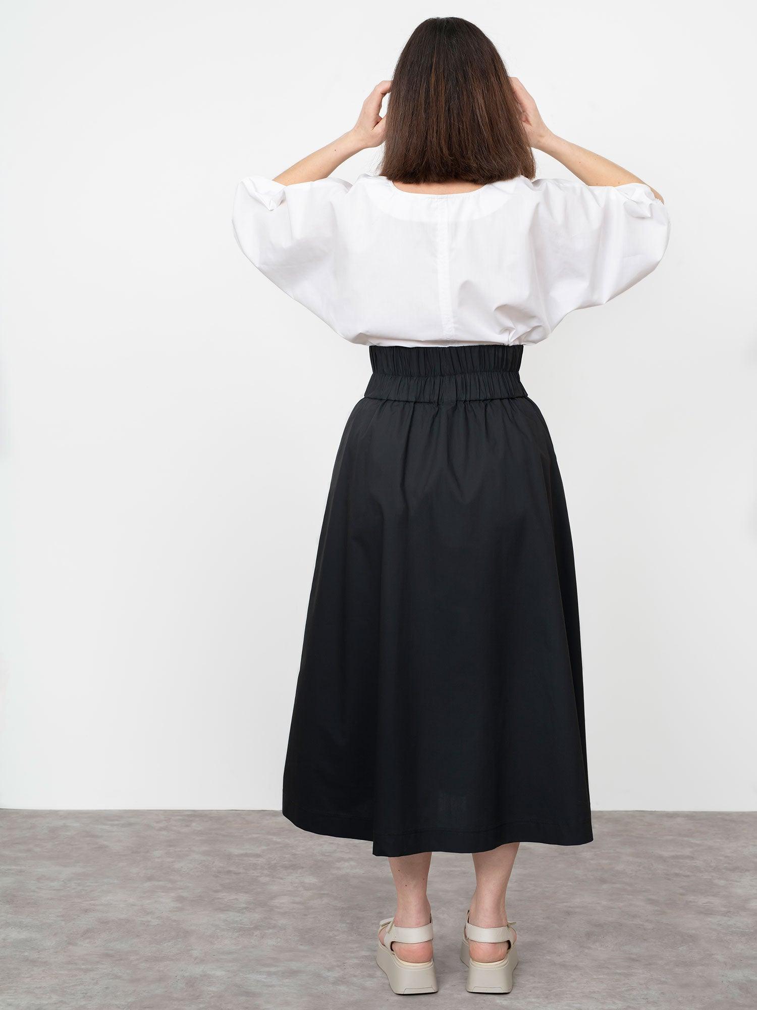 Styling Elastic Waist Long Skirts
